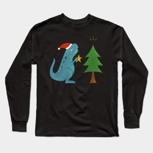 t-rex christmas Long Sleeve T-Shirt